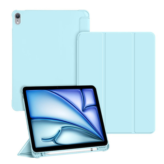 Etui do iPad Air 11" 2024 (6 gen.) / iPad Air 11" 2025 (7gen.), Smartcase z miejscem na rysik, niebieskie