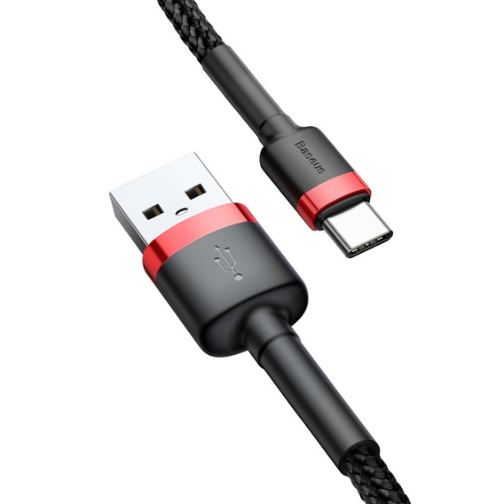 Baseus kabel Cafule USB - USB-C 0,5 m 3A - czerwono-czarny