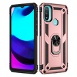 Etui pancerne do Motorola Moto E20/E30/E40, Nox Case Ring, różowe rose gold