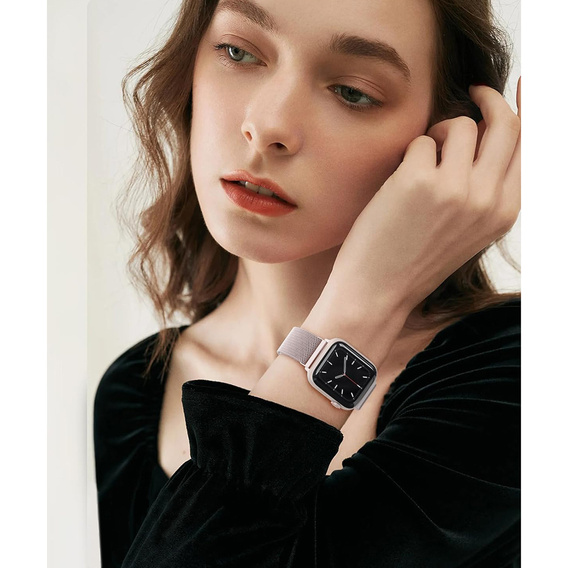 Bransoleta Milanese do Apple Watch 1/2/3/4/5/6/7/8/9/10/SE 38/40/41/42mm, Szampański złoty
