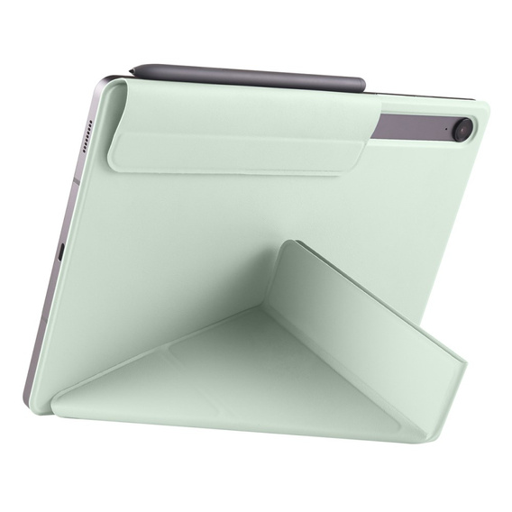 Magnetyczne etui origami do Samsung Galaxy Tab S10 Lite / S10 FE / S9 FE / S9 – jasnozielone
