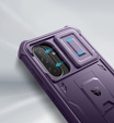 Etui pancerne do Samsung Galaxy A36 5G, Dexnor Kickstand Cam Protector, fioletowe