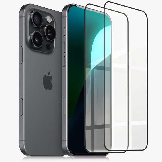 2x Szkło Hartowane do iPhone 17 Pro / 17 / 16 Pro, ERBORD 3D pełne, szybka na cały ekran