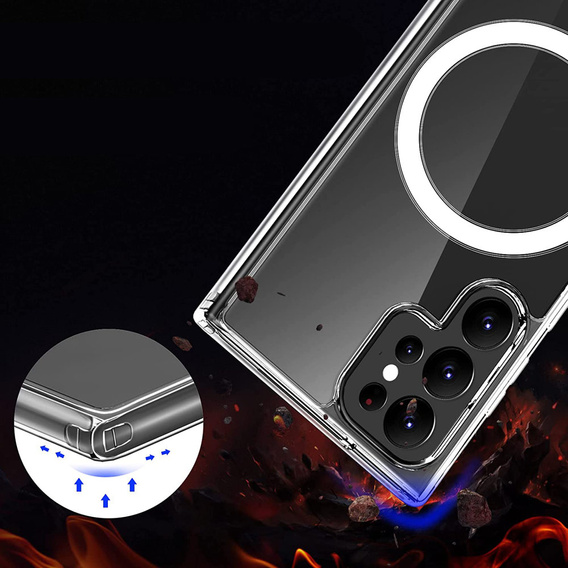 Etui do Samsung Galaxy S23 Ultra, Hybrid MagSafe, magnetyczne przezroczyste
