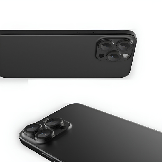 Szkło na aparat ERBORD OPTIK Pro do iPhone 16 Pro / 16 Pro Max, czarne