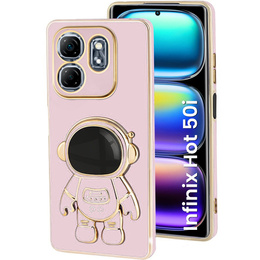 Etui do Infinix Hot 50i 4G, Astronaut, różowe