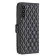 Etui z klapką do Samsung Galaxy A25 5G, BINFEN Wallet, czarne + szkło 9H