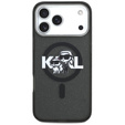 Etui Karl Lagerfeld do iPhone 17 Pro Max, IML Glitter Karl & Choupette Sketch Logo MagSafe, przezroczyste