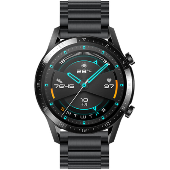 PASEK DO HUAWEI WATCH 2 3 4 5 GT GT2 GT3 GT4 GT5 PRO GT2e 2e 46MM 48MM czarny