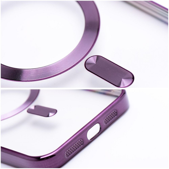 Etui do iPhone 16 Pro Max, Electro MagSafe, fioletowe + Szkło na ekran