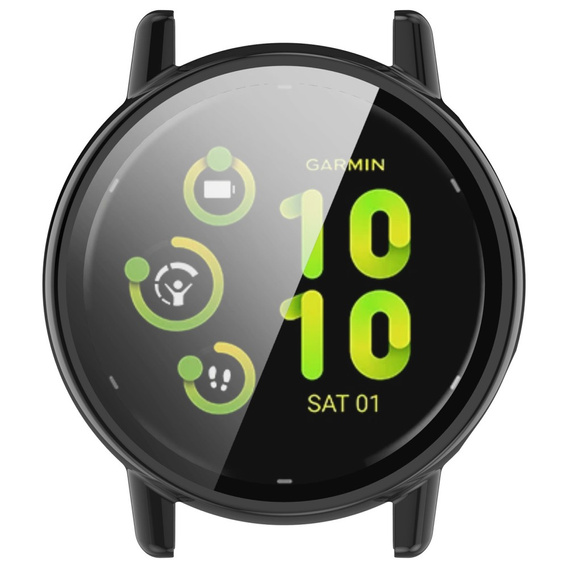 2w1 Etui + Szkło Hartowane do Garmin Vivoactive 5, Czarne