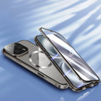 Etui Magnetic Dual Glass MagSafe do iPhone 16 Pro Max, tytanowe