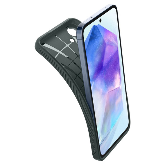 Etui Spigen do Samsung Galaxy A55 5G, Liquid Air, zielone + Szkło 