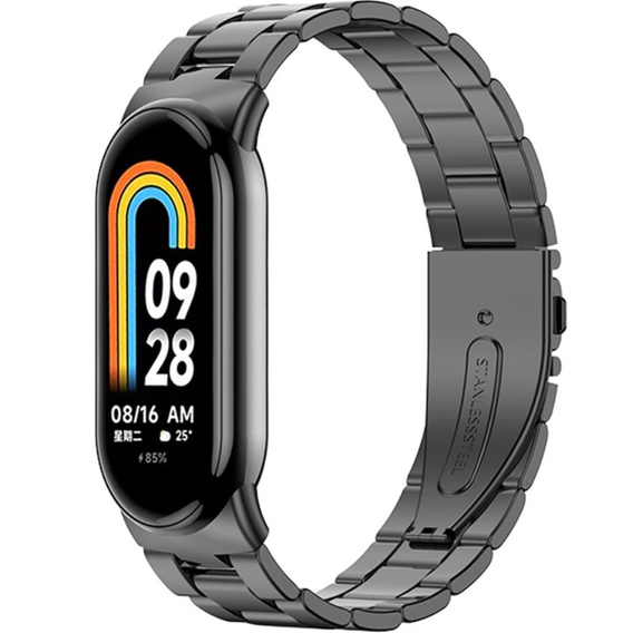 Bransoleta Stalowa do Xiaomi Smart Band 10 / 9 / 8, Czarna
