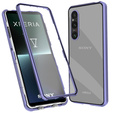 Etui do Sony Xperia 1 V, Magnetic Dual Glass, fioletowe