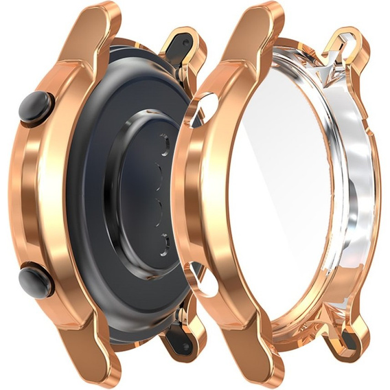 2w1 Etui z Osłoną na ekran do Huawei Watch GT 2 42mm, Różowe złoto
