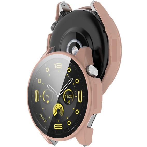 2w1 Etui + Szkło Hartowane do Huawei Watch GT 4 46mm, Różowe