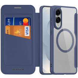 Etui Dux Ducis do Samsung Galaxy S25 Edge, Skin X Pro, MagSafe, granatowe