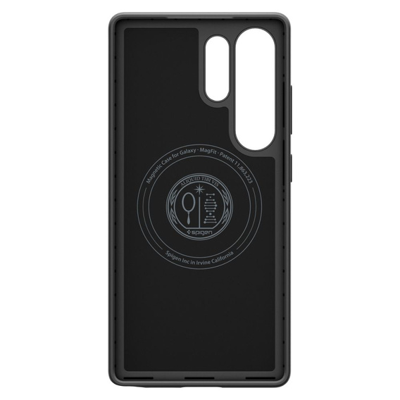 Etui Spigen do Samsung Galaxy S25 Ultra, Thin Fit Mag, czarne + Szkło hartowane 9H
