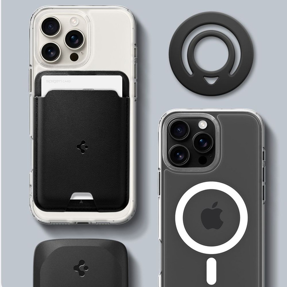 Spigen Dual pop, uchwyt do telefonu kompatybilny z MagSafe, Czarny