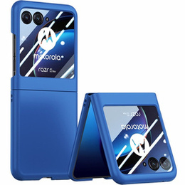 Etui PC Case do Motorola Razr 40 Ultra 5G, ze szkłem na ekran, granatowe