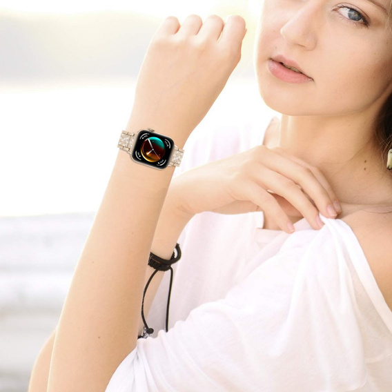 Bransoleta  z Diamentami do Huawei Watch Fit 3, Złote