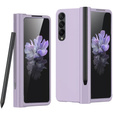 Etui ze szkłem do Samsung Galaxy Z Fold 4 5G, Rubberized Case,Purple