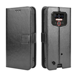 Etui z klapką do Oukitel WP5, Crazy Horse Wallet, czarne