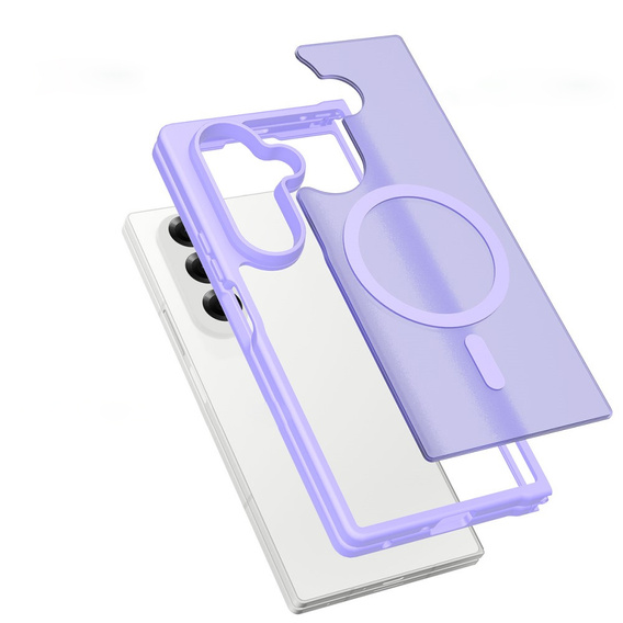 Etui kompatybilne z MagSafe do Samsung Galaxy Z Fold7 5G, ERBORD Matt Case – fioletowe