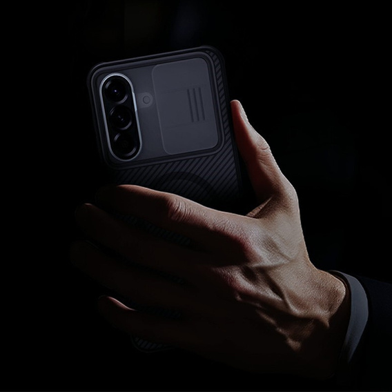 Etui Nillkin dla Samsung Galaxy A57 5G, CamShield Pro Magnetic, do MagSafe, przezroczyste / czarne