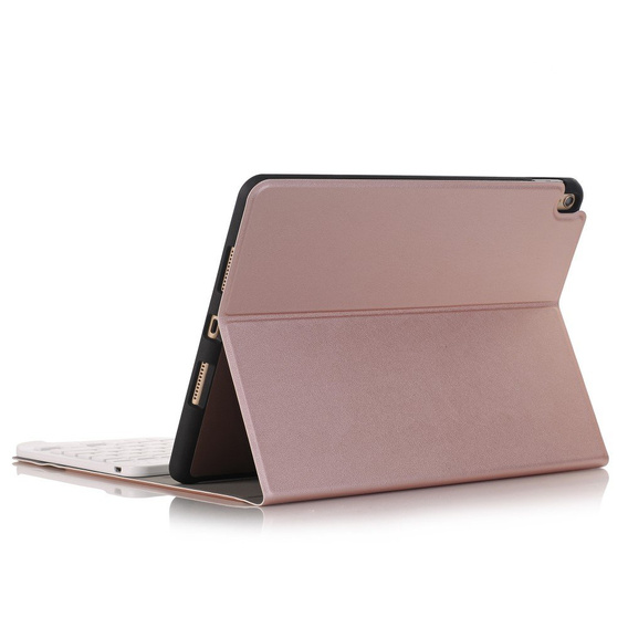 Etui z klawiaturą do iPad 10.2" 2021/2020/2019 (9/8/7 gen.), różowe rose gold