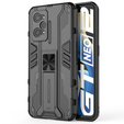 Etui do Realme GT 2 5G / GT Neo 2 / GT Neo 3T, Military kickstand z blaszką do uchwytu, czarne