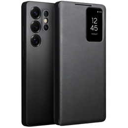 Etui QIALINO do Samsung Galaxy S25 Ultra z klapką, czarne