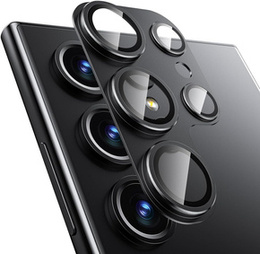2x Osłona ze szkłem na obiektyw do Samsung Galaxy S24 Ultra, ERBORD, czarna