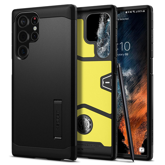 Etui Spigen do Samsung Galaxy S22 Ultra, Tough Armor, czarne