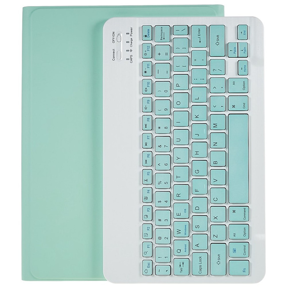 Etui z klawiaturą do Samsung Galaxy Tab S7 T870/T875 / S8, Pen Slot, jasnozielone