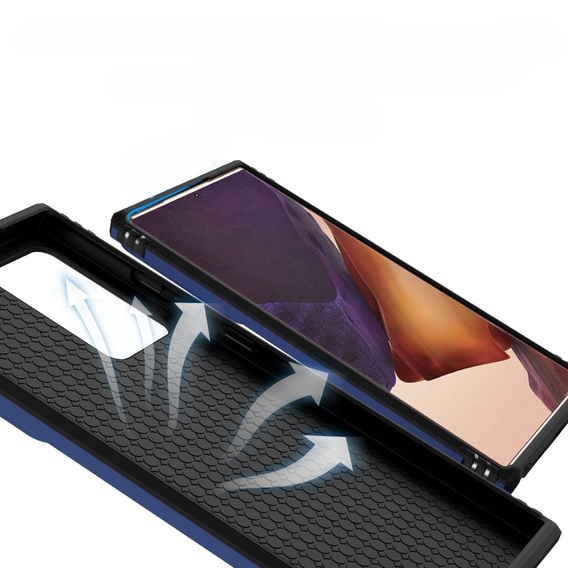 Etui pancerne do Samsung Galaxy Note 20 Ultra, CamShield Slide, niebieskie
