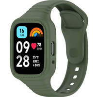 Pasek Silikonowy z Etui do Xiaomi Redmi Watch 3 Active, Zielony