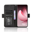 Etui z klapką do Oppo Reno 13 Pro, Card Slot, czarne