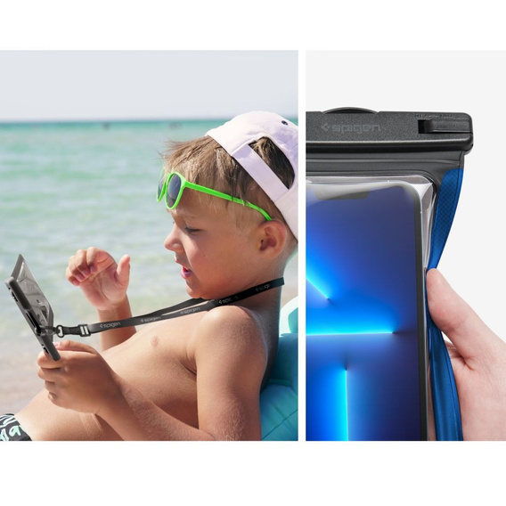 Wodoszczelne etui Spigen A601 Universal Waterproof Case 1-Pack, czarne