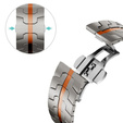Bransoleta do Apple Watch 1/2/3/4/5/6/7/8/9/10/11/SE Ultra 1/2/3 42/44/45/46/49mm, Tytanowa/Pomarańczowa
