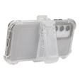 Pancerne Etui do Samsung Galaxy S24+, Belt Clip, z klipsem, przezroczyste / czarne