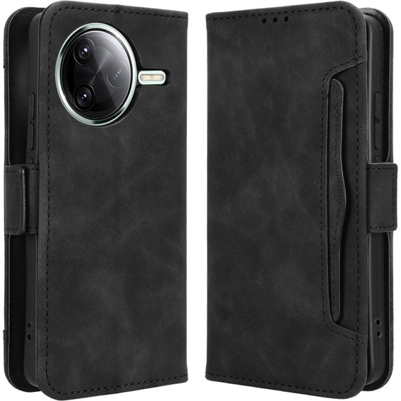 Etui z klapką do Xiaomi Poco F7 Pro, Card Slot, czarne
