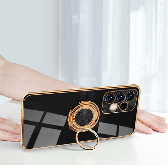 Zestaw Etui Electro Ring do Samsung Galaxy A13 4G, Black + Szkło