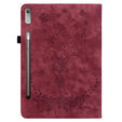 Etui do Lenovo Tab P12, Rose and Butterflies, czerwone