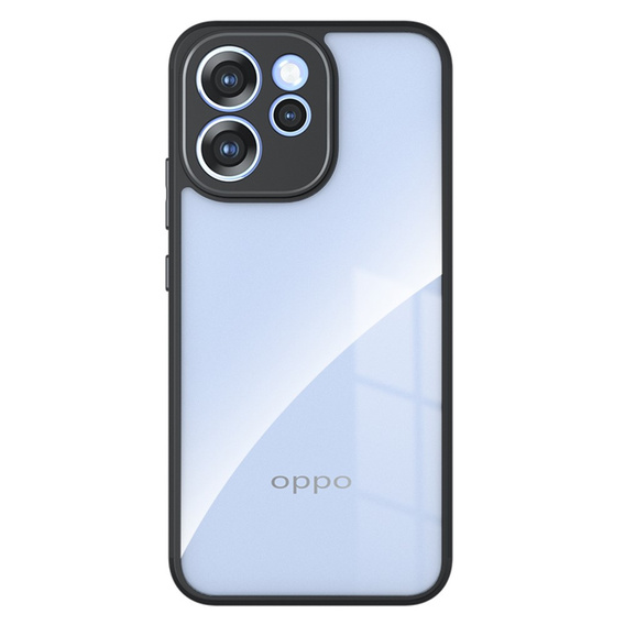 Etui do Oppo Reno 15 Pro, Fusion Hybrid, przezroczyste z czarną ramką