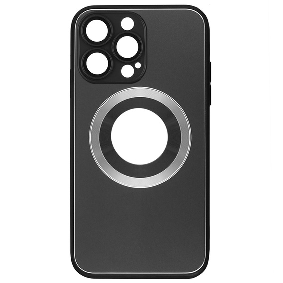 Zestaw Etui do Magsafe do iPhone 13 Pro, Hole for Apple Logo, szare + Szkło