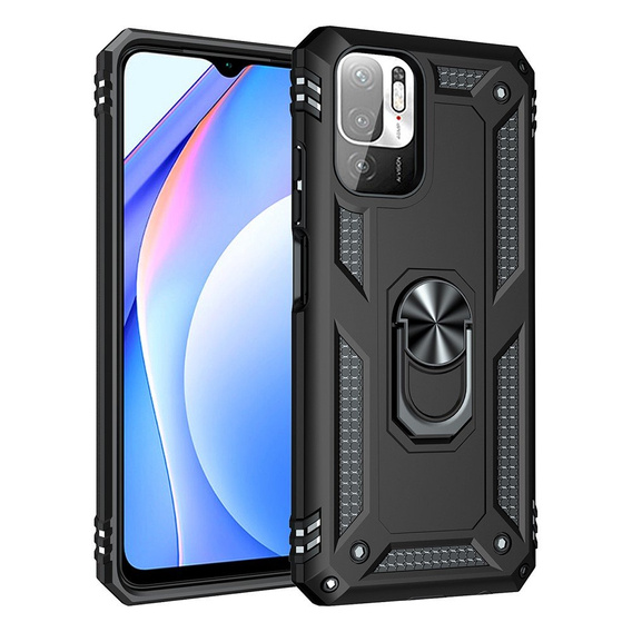 Etui pancerne do Xiaomi Redmi Note 10 5G, Nox Case Ring, czarne