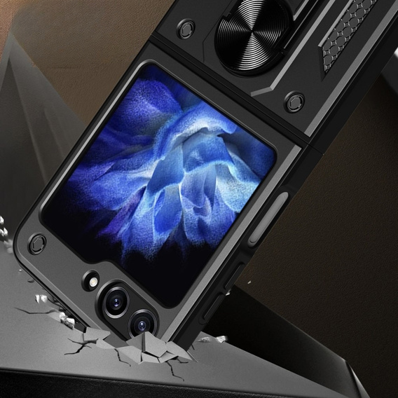 Etui pancerne do Samsung Galaxy Z Flip5 5G, Nox Case Ring, czarne