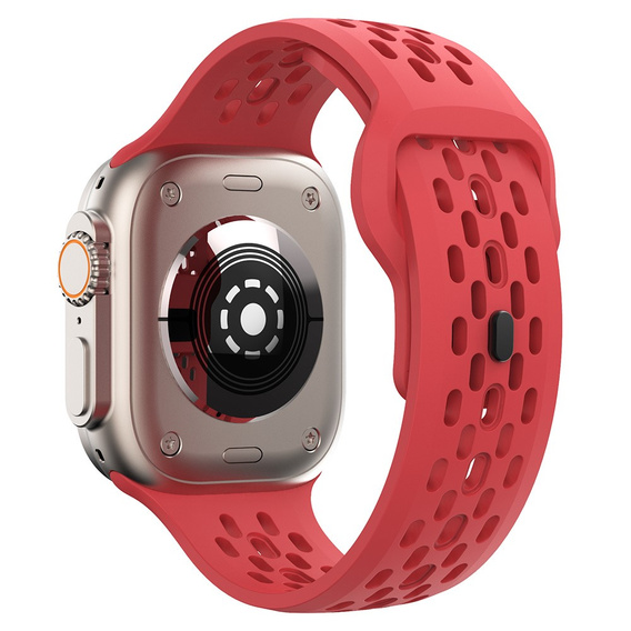 Pasek Silikonowy do Apple Watch 1/2/3/4/5/6/7/8/9/10/11/SE Ultra 1/2/3 42/44/45/46/49mm, Czerwony